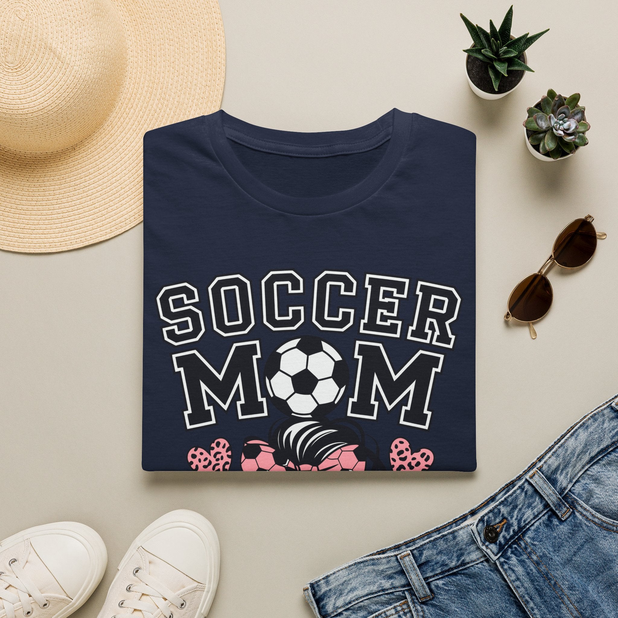 Soccer Mom Hair in Bun - Softstyle T-Shirt