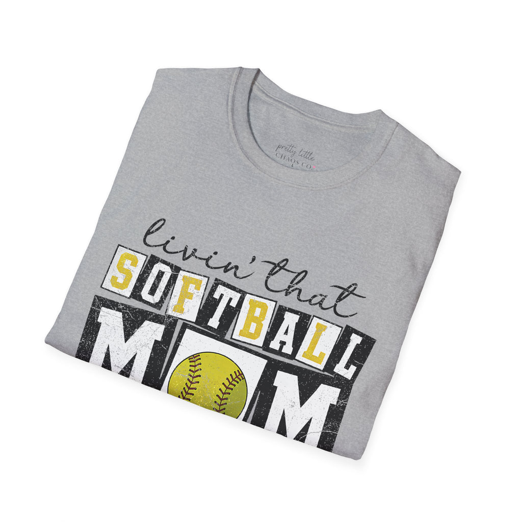 Softball Mom Life - Softstyle T-Shirt