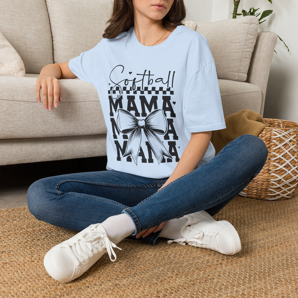 Bow tie Softball Mama - Softstyle T-Shirt