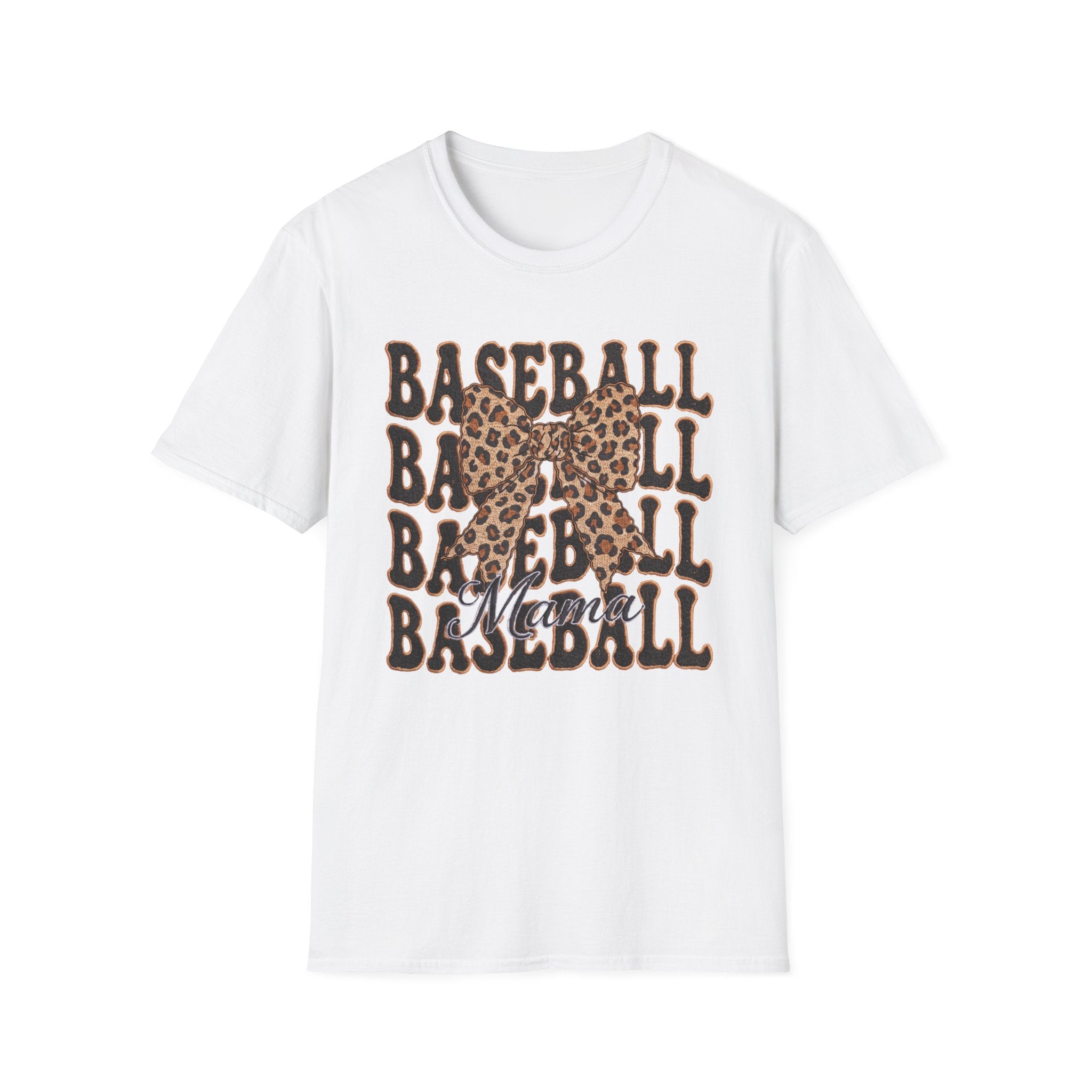 Baseball Bow tie - Unisex Softstyle T-Shirt