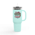Pretty Chaos Football Mom 40oz Insulated Travel Mug