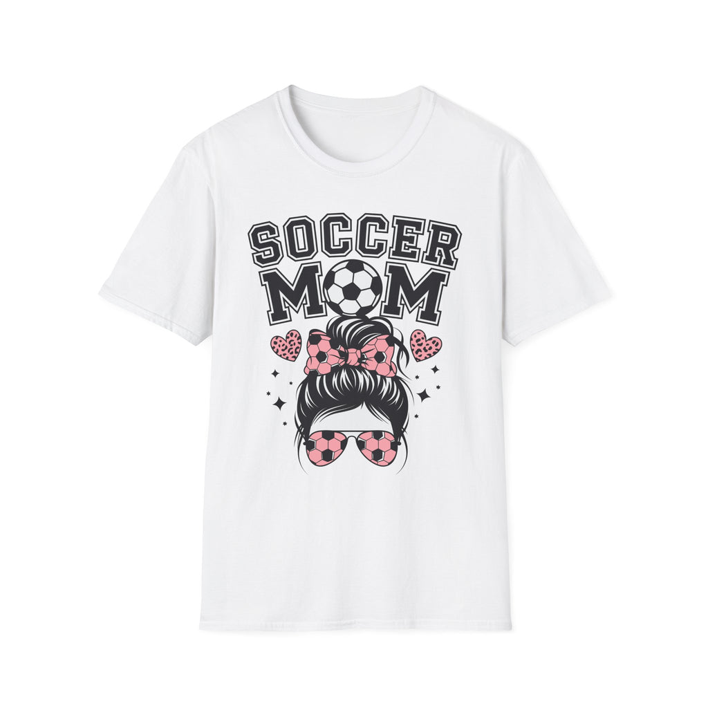 Soccer Mom Hair in Bun - Softstyle T-Shirt