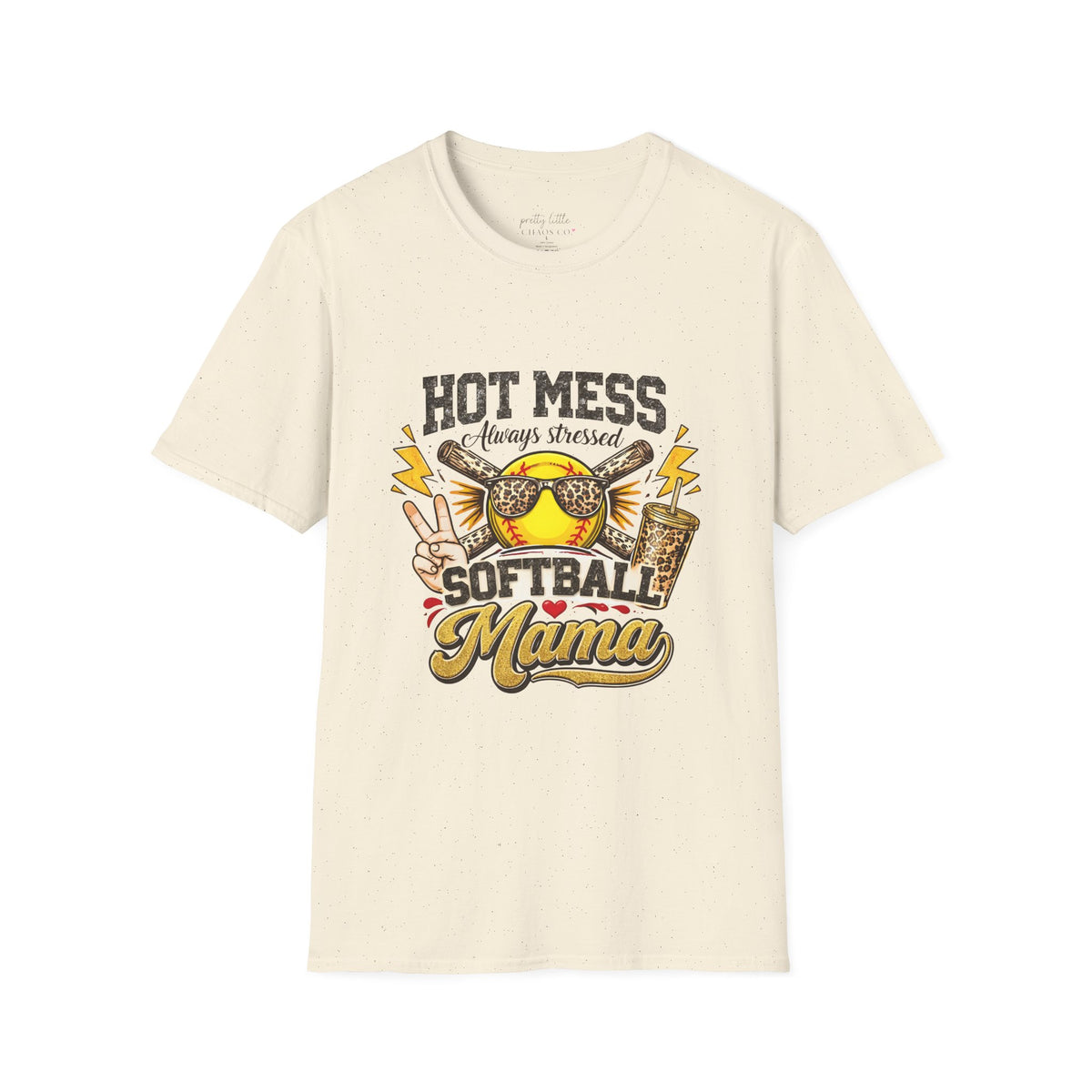 Hot Mess Softball Mama tee, view 6