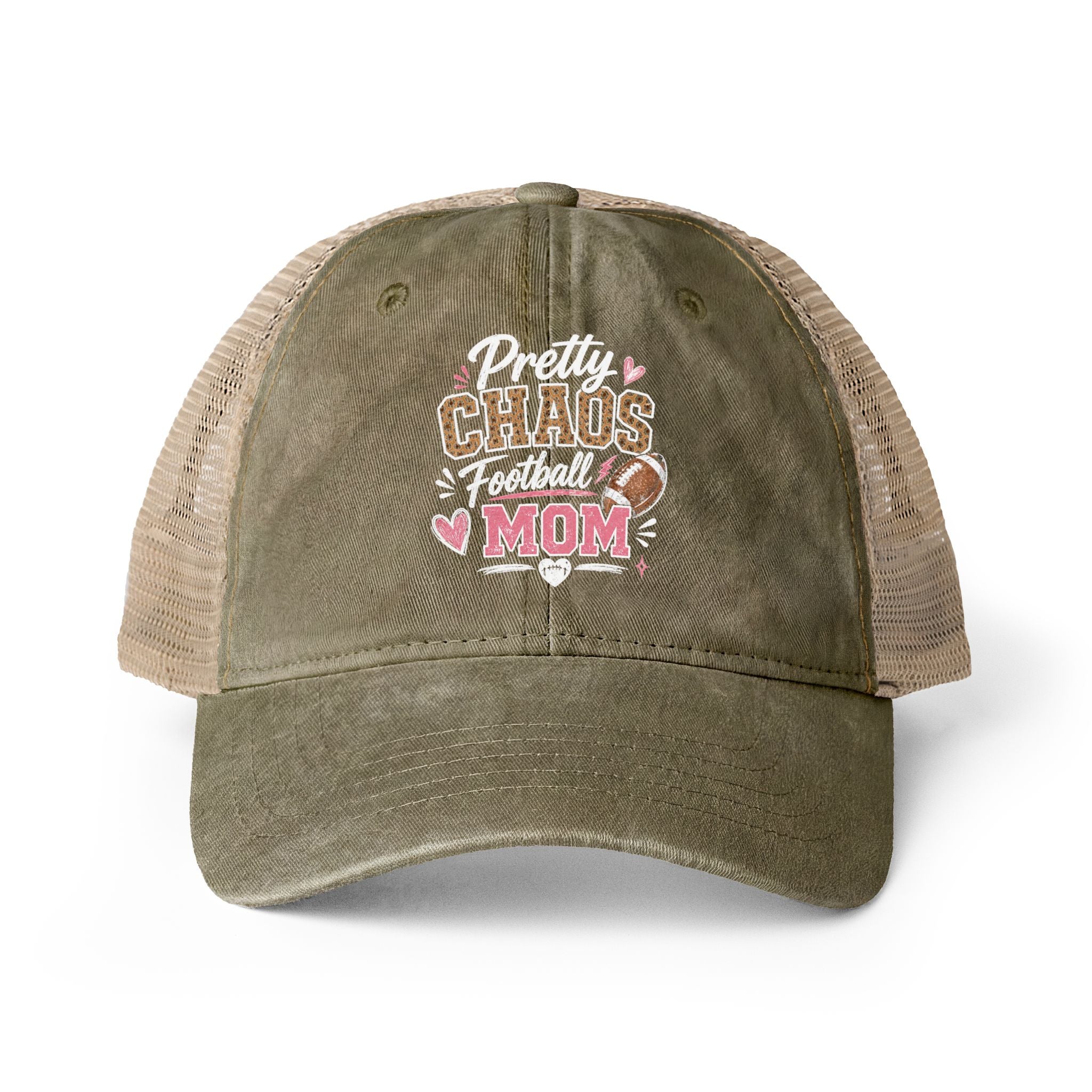 Pretty Chaos Football Mom- Darker Hats