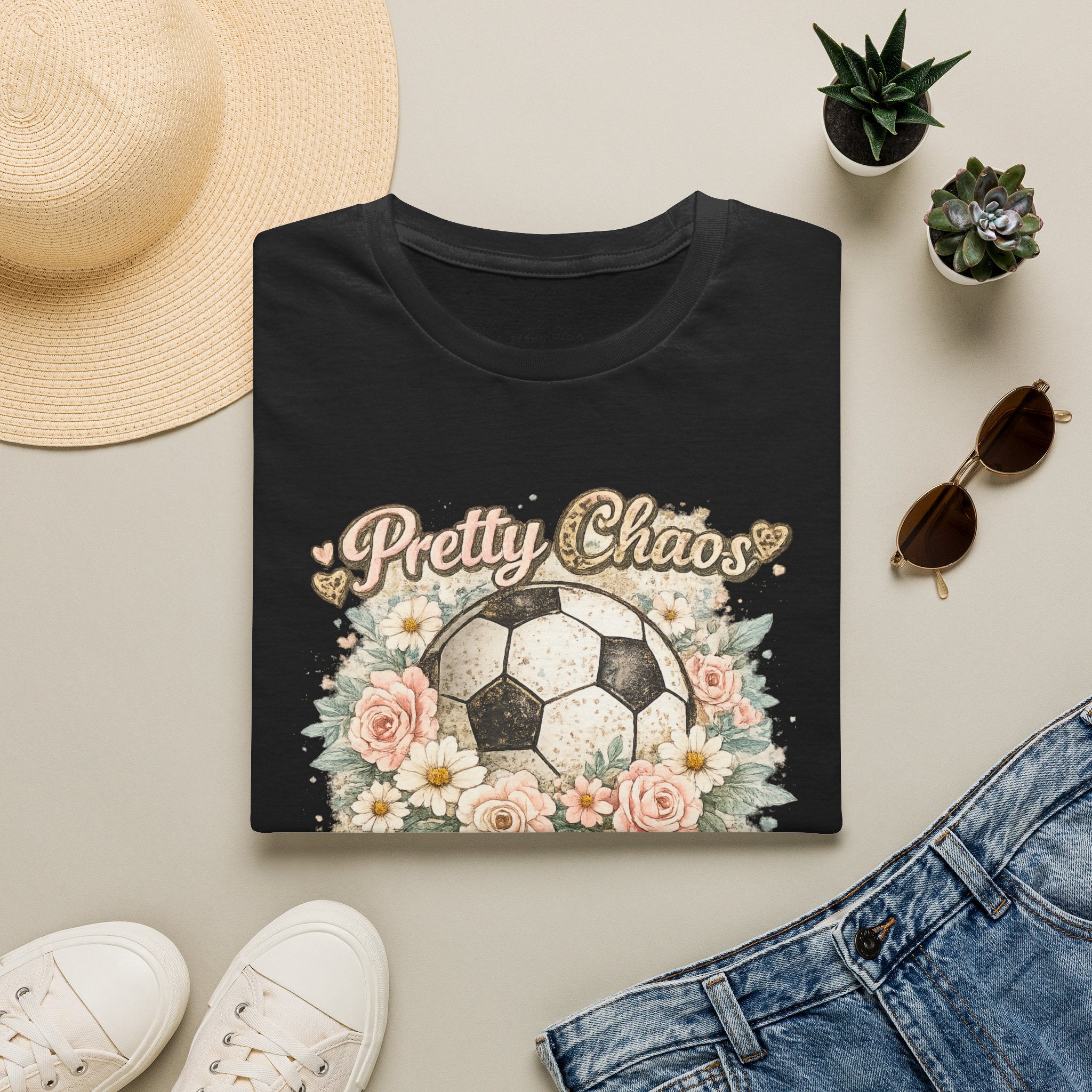 Pretty Chaos Soccer Mom - Softstyle T-Shirt