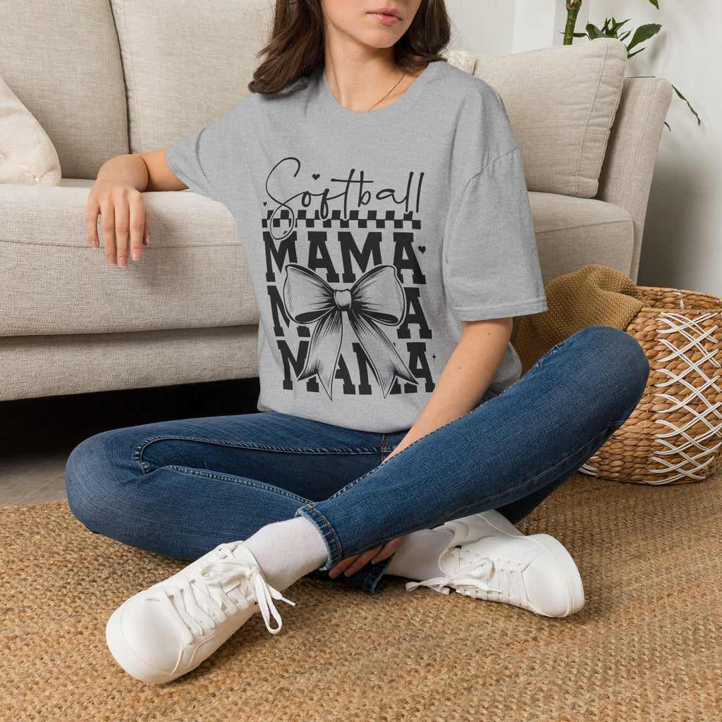 Bow tie Softball Mama - Softstyle T-Shirt