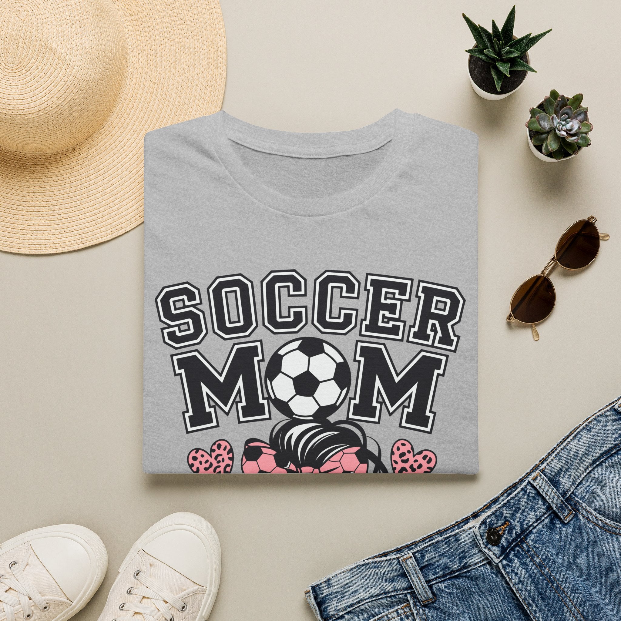 Soccer Mom Hair in Bun - Softstyle T-Shirt