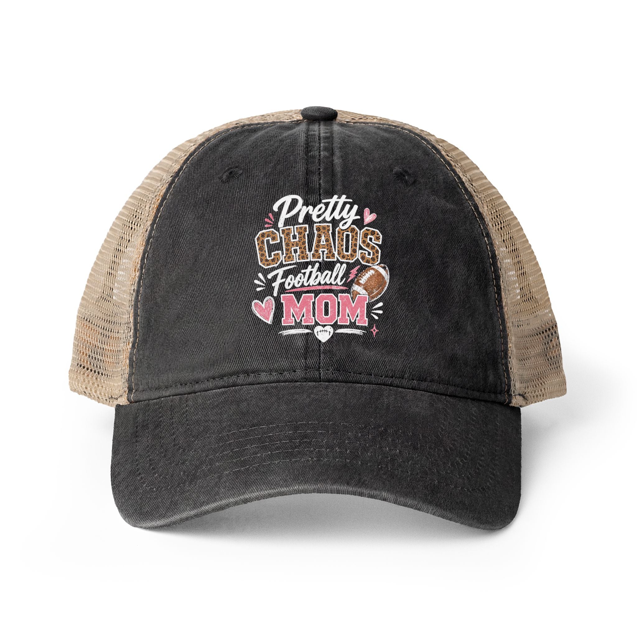 Pretty Chaos Football Mom- Darker Hats