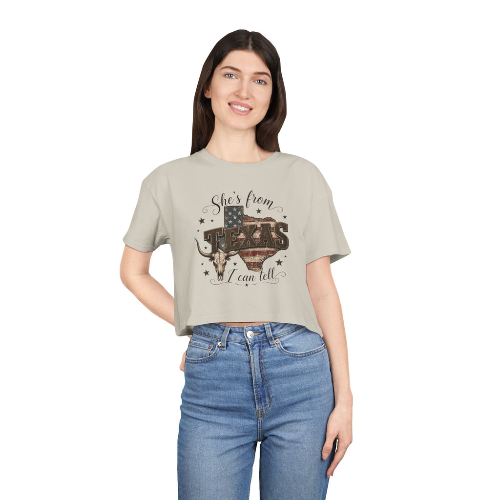 She’s from Texas - Vintage Crop Tee