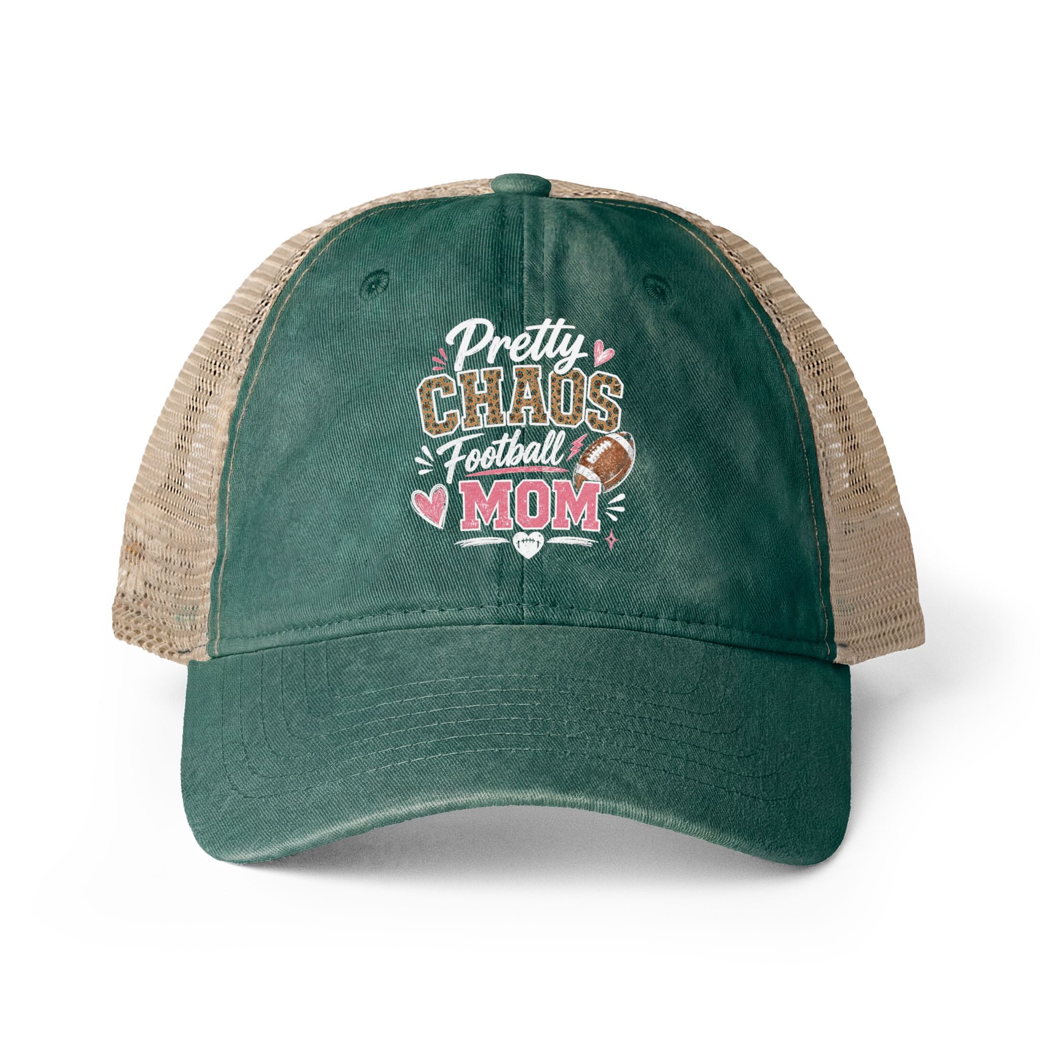 Pretty Chaos Football Mom- Darker Hats