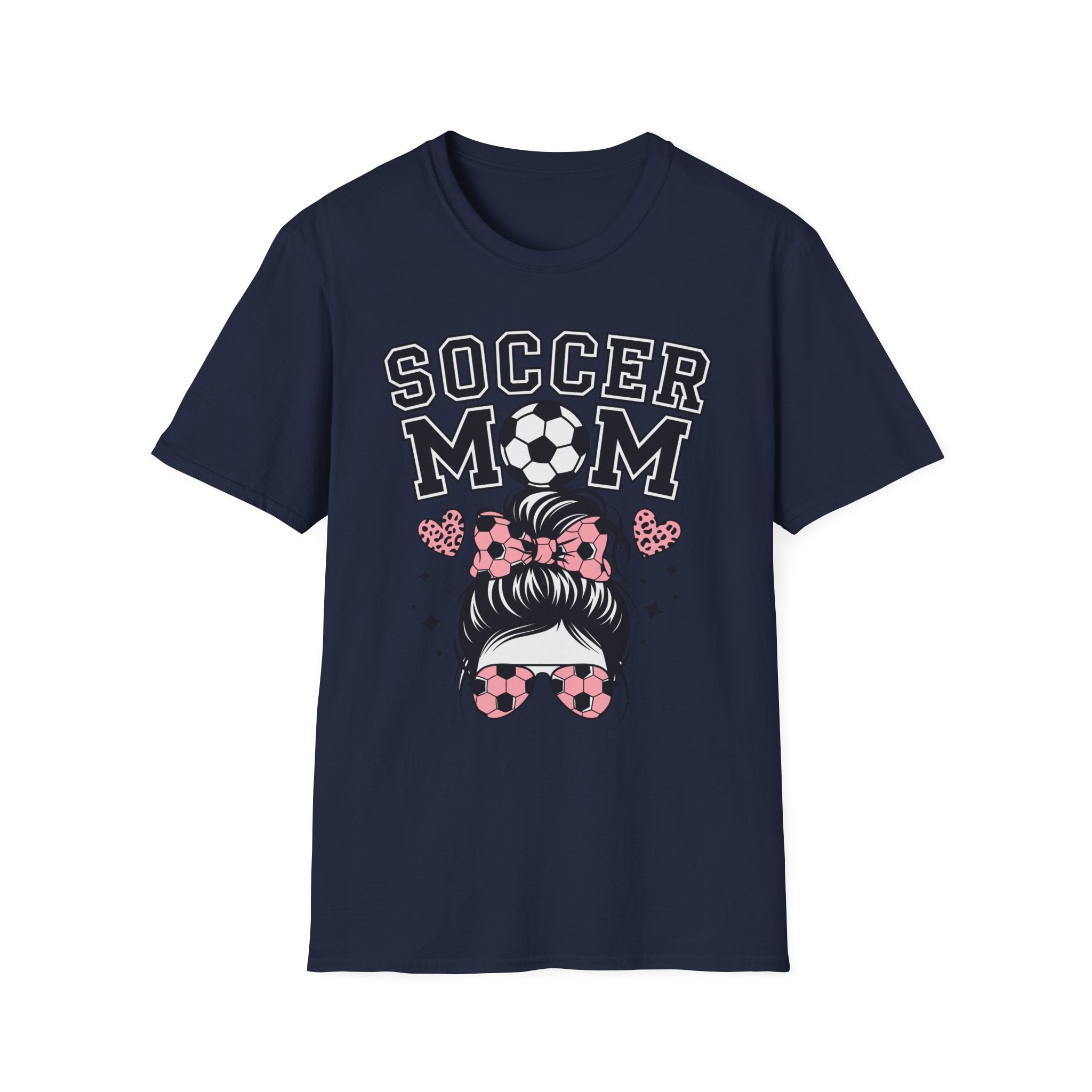 Soccer Mom Hair in Bun - Softstyle T-Shirt