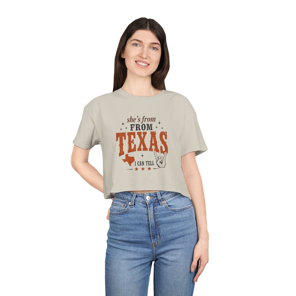 She’s From Texas - Texas Style Crop Tee