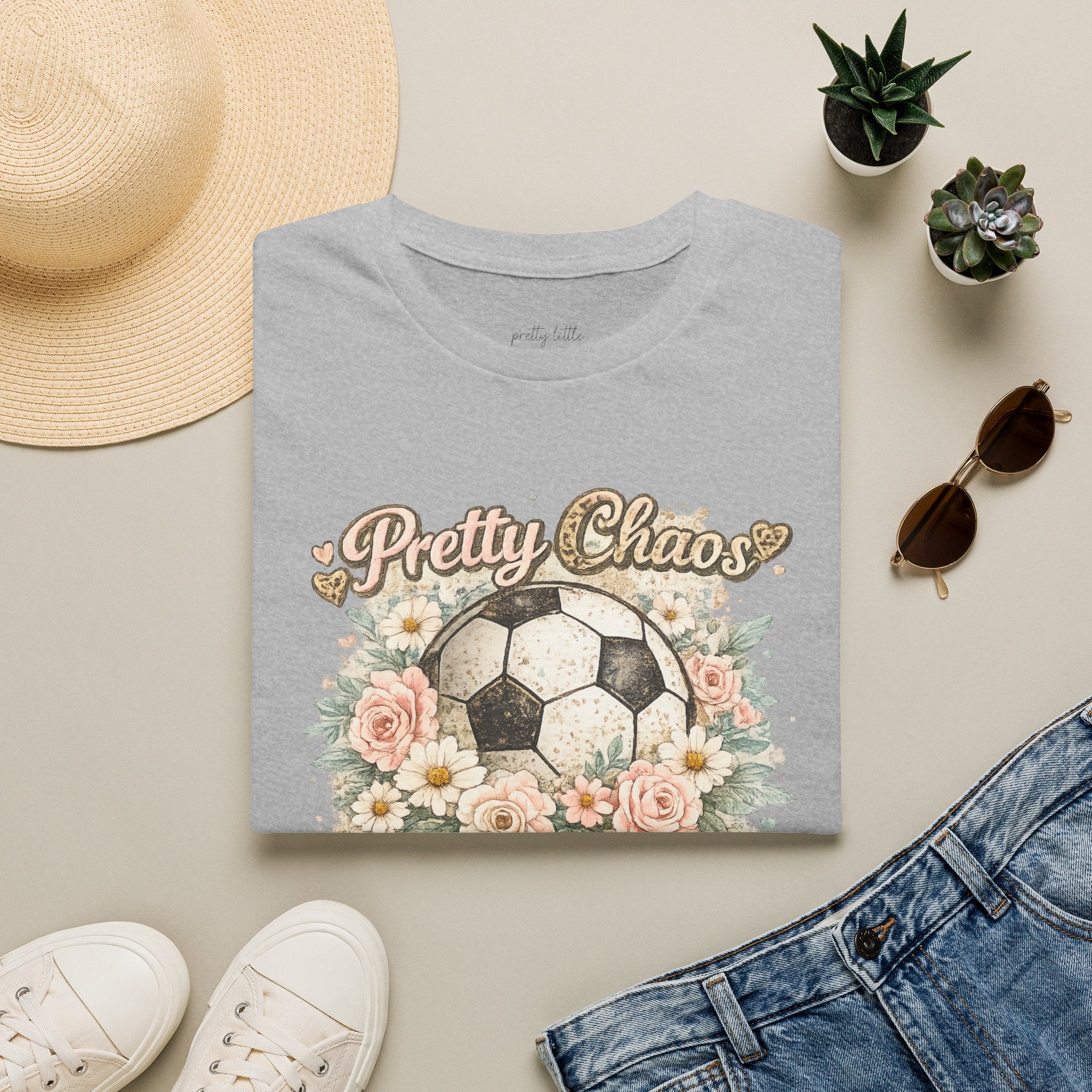 Pretty Chaos Soccer Mom - Softstyle T-Shirt
