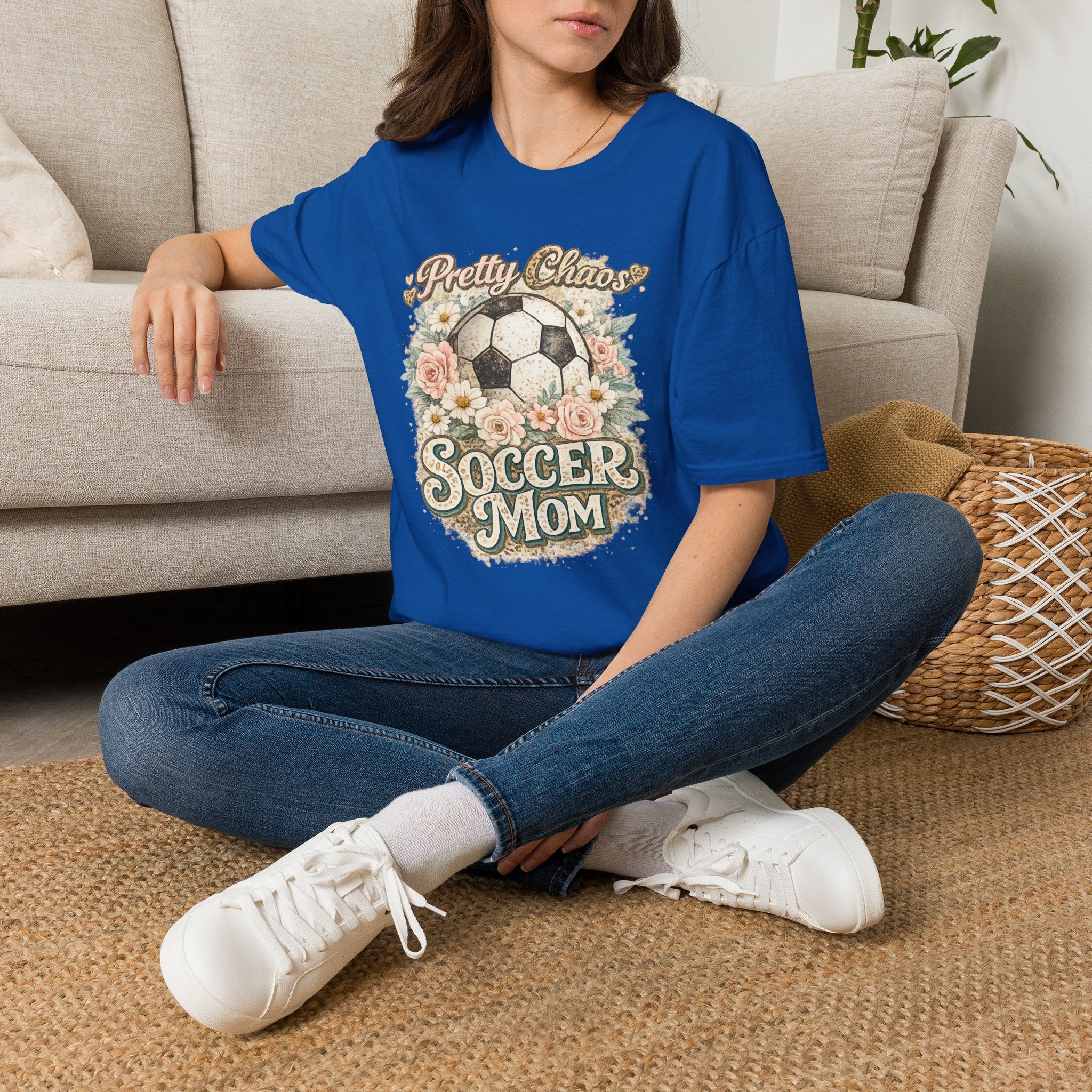 Pretty Chaos Soccer Mom - Softstyle T-Shirt