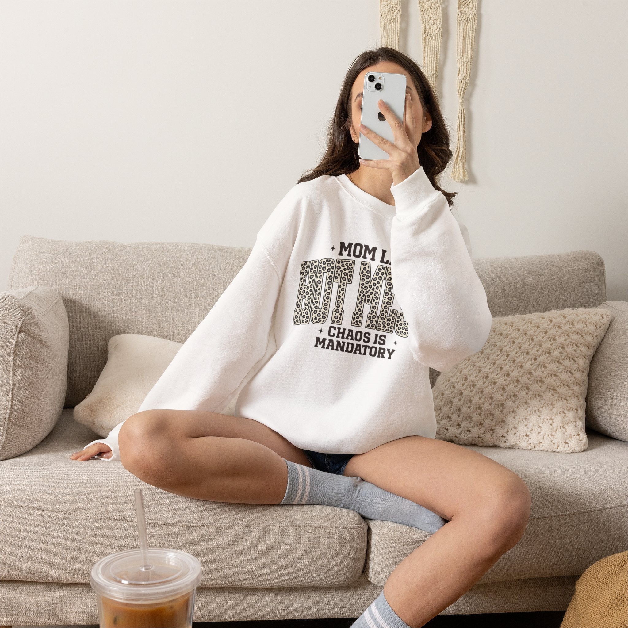 Mom Life Hot Mess - Heavy Blend™ Crewneck Sweatshirt