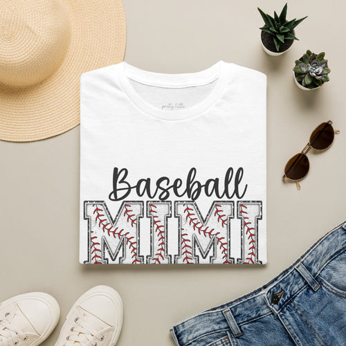 Baseball MiMi stitch letter tee