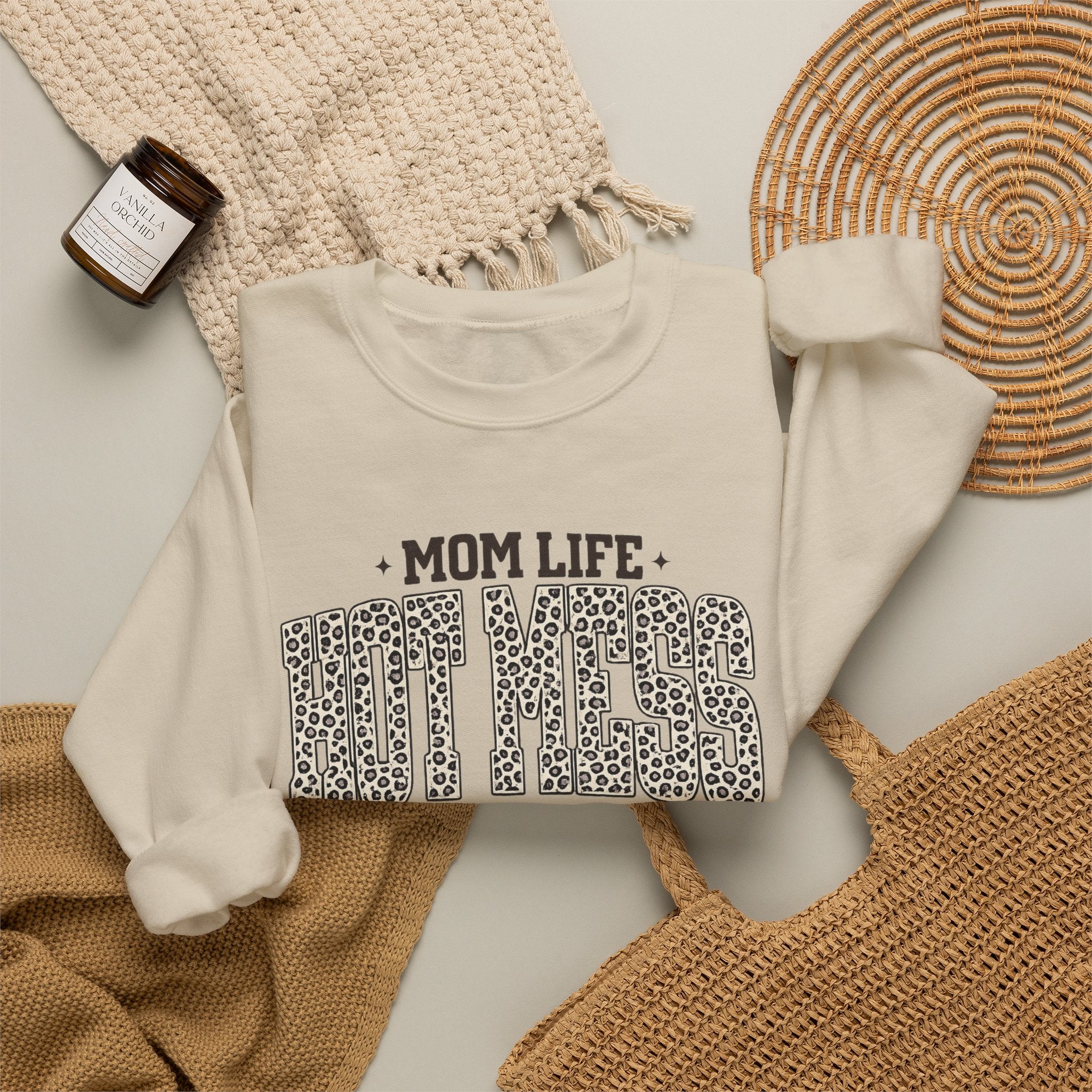 Mom Life Hot Mess - Heavy Blend™ Crewneck Sweatshirt