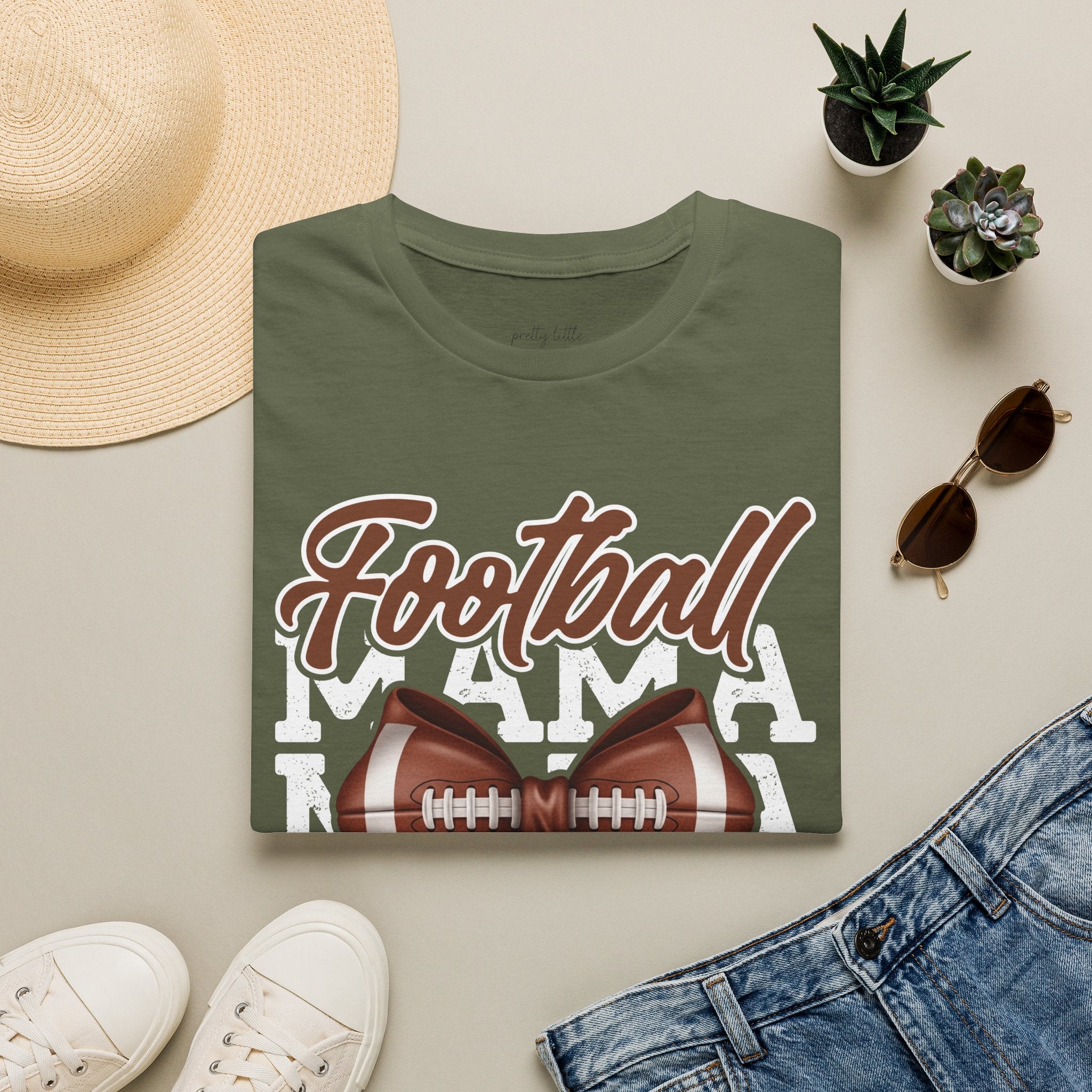 Football Mama x4 - Softstyle T-Shirt