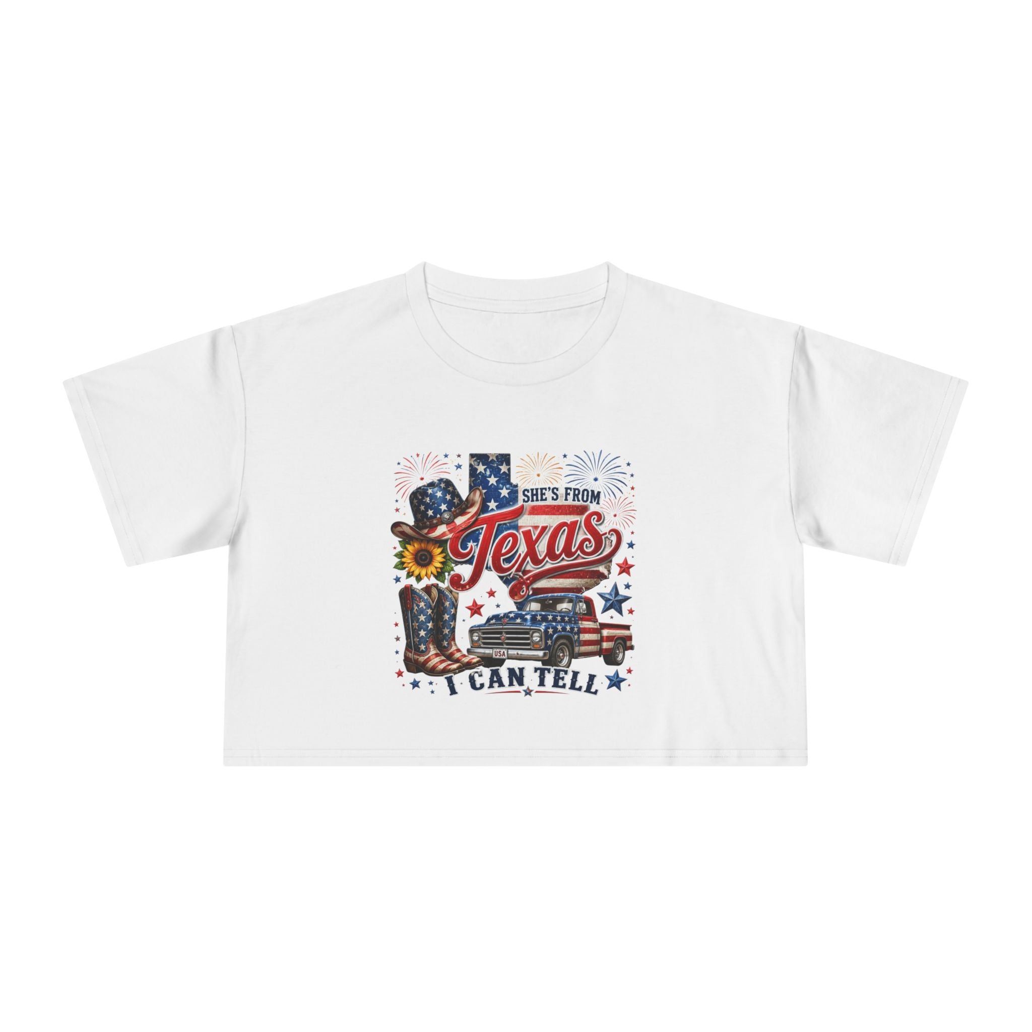 Shes From Texas - Women's Crop Tee