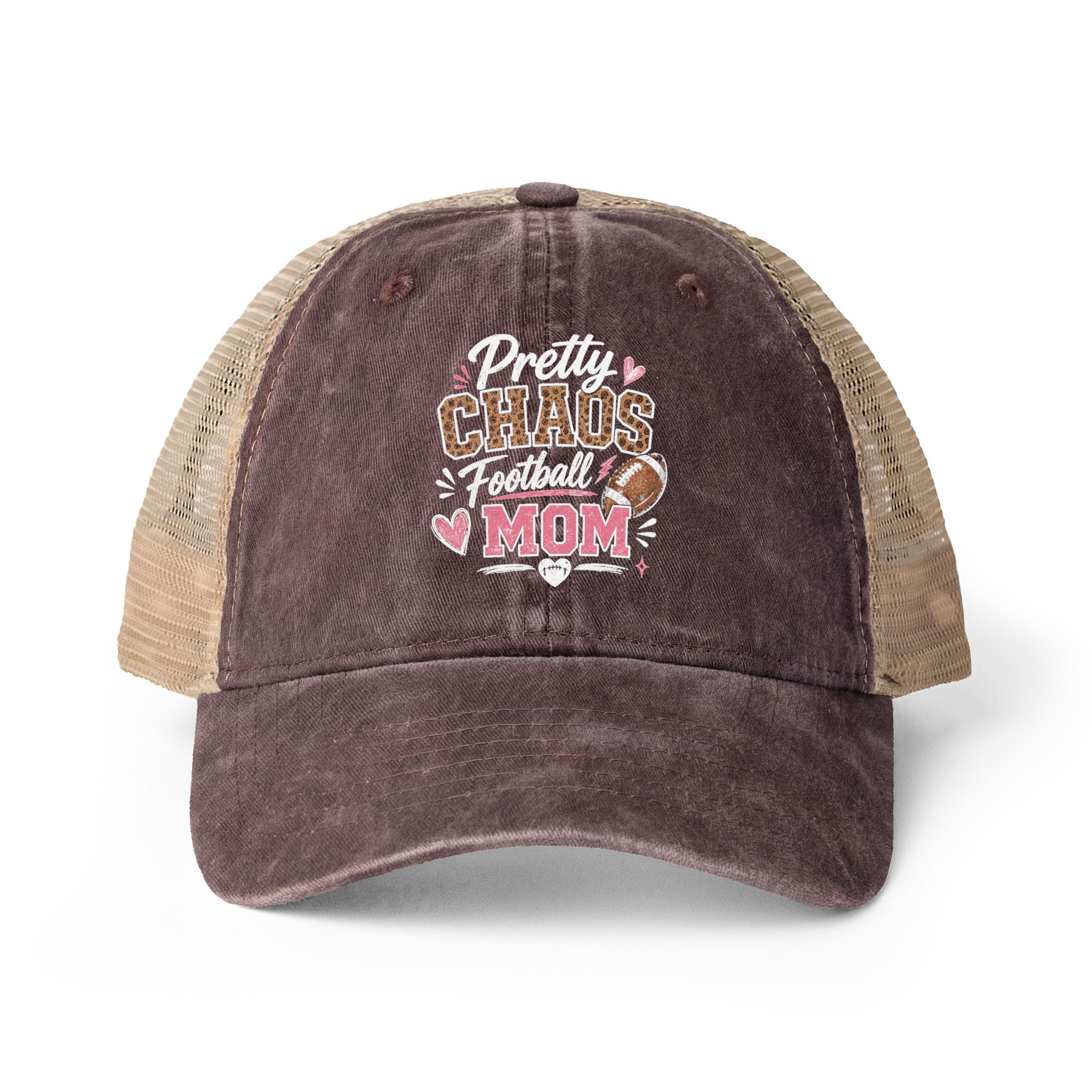 Pretty Chaos Football Mom- Darker Hats