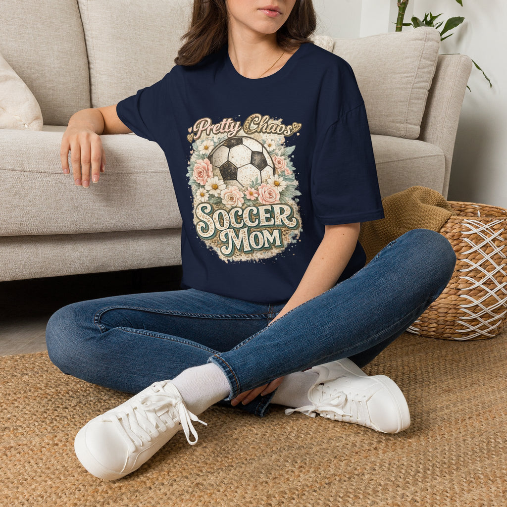 Pretty Chaos Soccer Mom - Softstyle T-Shirt