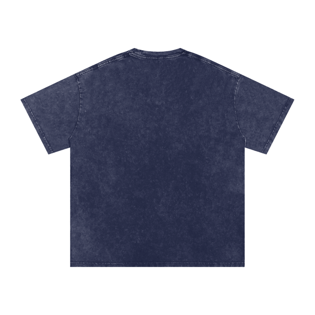 Pretty Chaos Football Mom- Snow Washed Oversized Cotton T-Shirt