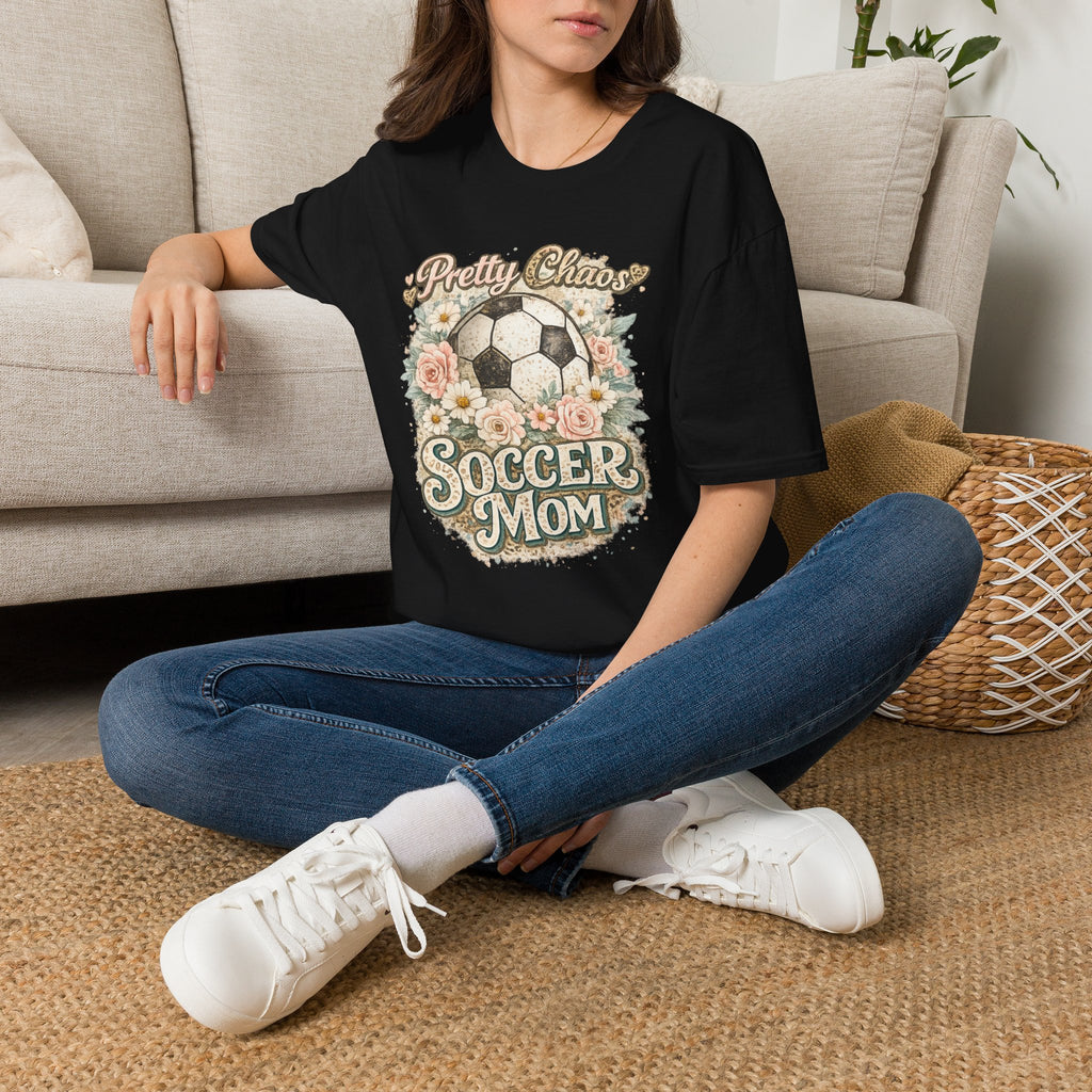 Pretty Chaos Soccer Mom - Softstyle T-Shirt