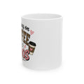 Coffee Lover Mug — 'Running on Caffeine & Chaos' Leopard Print Coffee Cup (11oz/15oz)