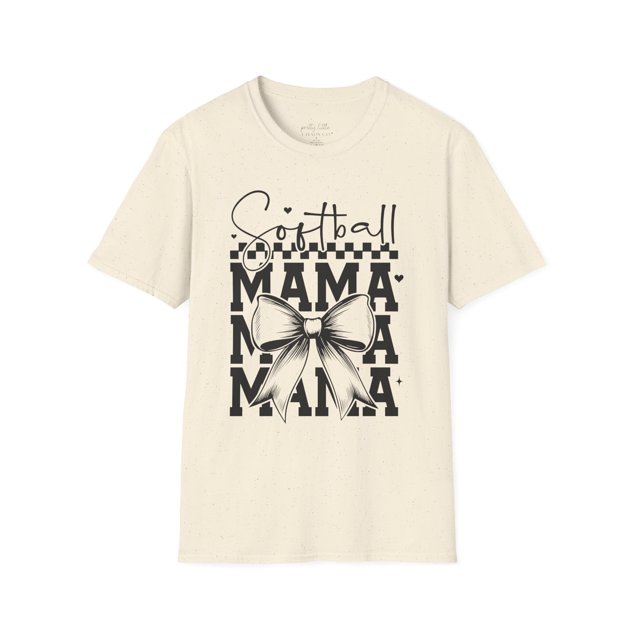 Bow tie Softball Mama - Softstyle T-Shirt