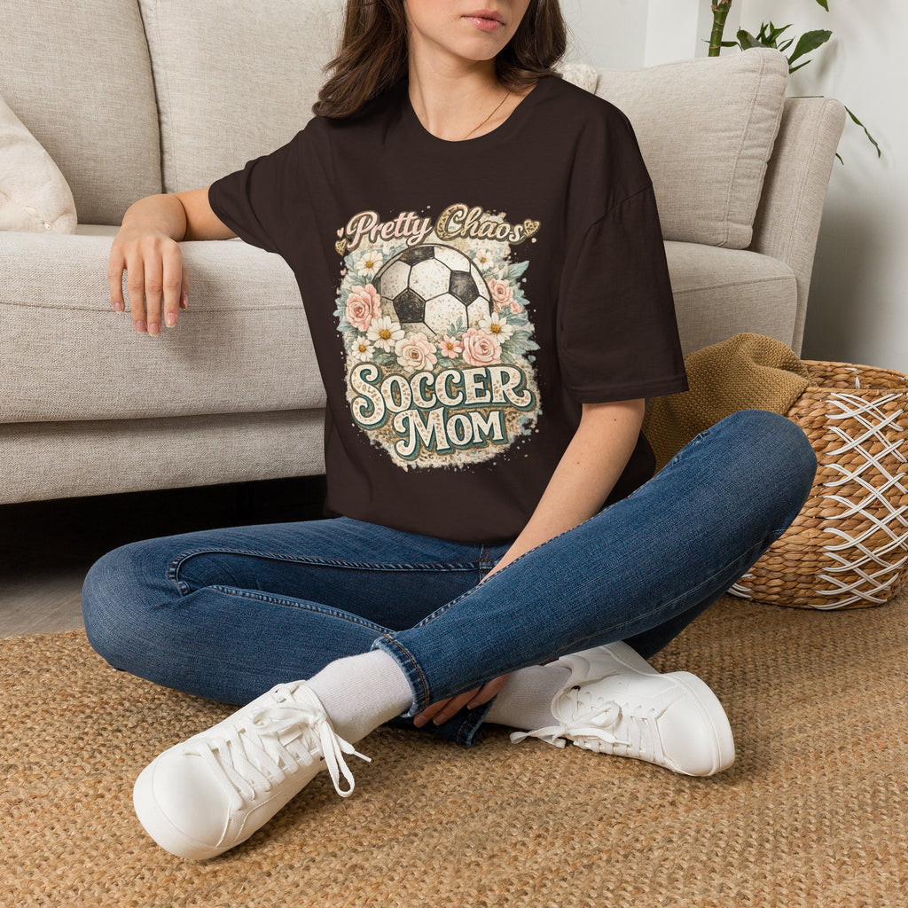 Pretty Chaos Soccer Mom - Softstyle T-Shirt