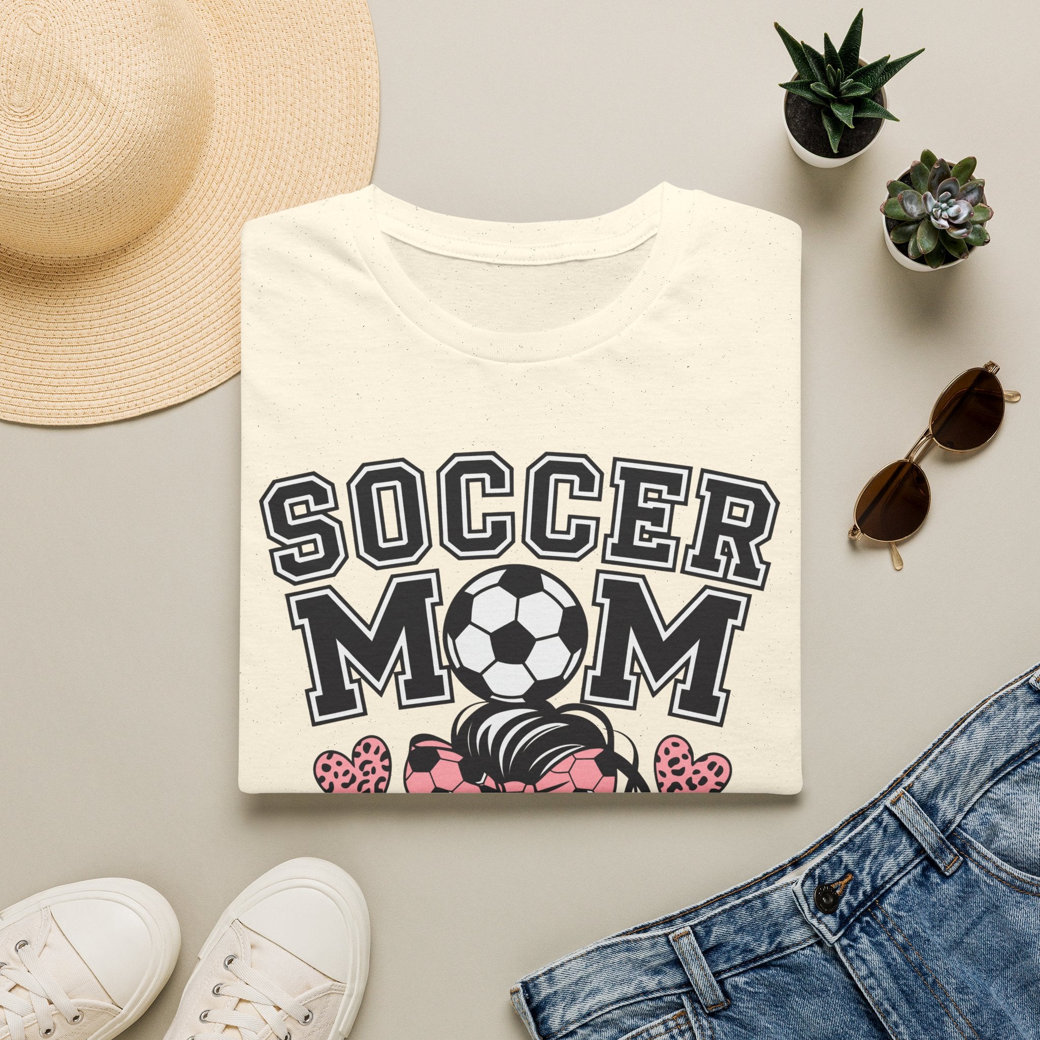 Soccer Mom Hair in Bun - Softstyle T-Shirt