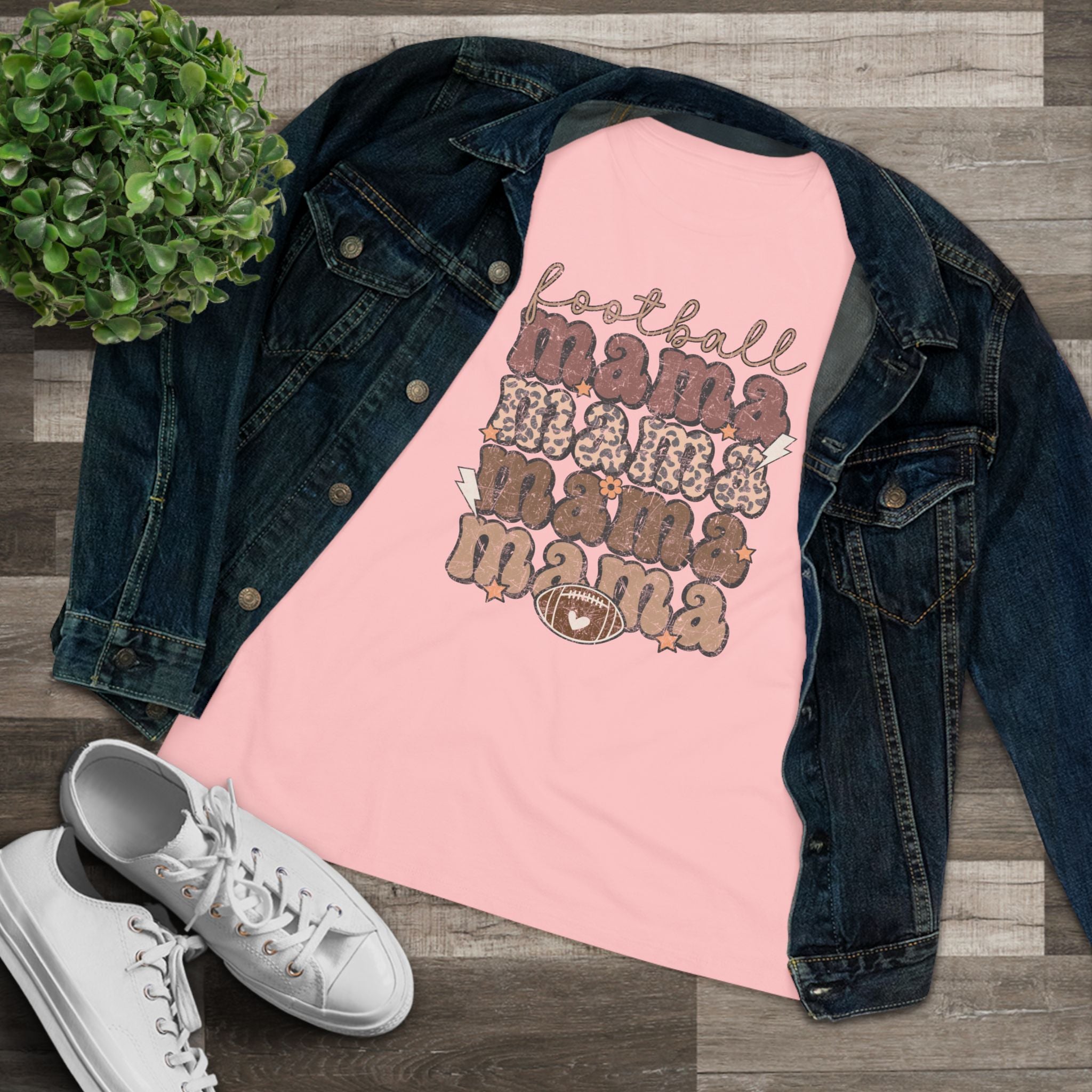 Football Mama x4 - Cotton Tee