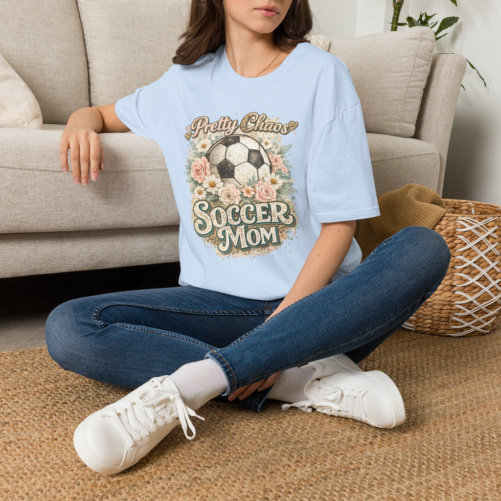 Pretty Chaos Soccer Mom - Softstyle T-Shirt