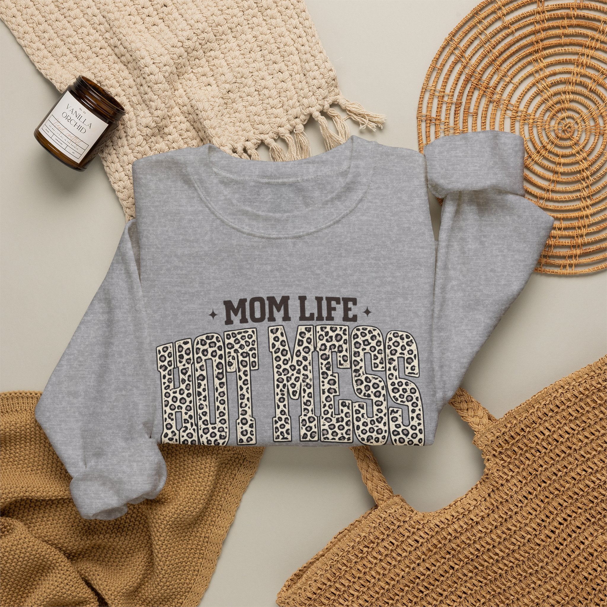 Mom Life Hot Mess - Heavy Blend™ Crewneck Sweatshirt
