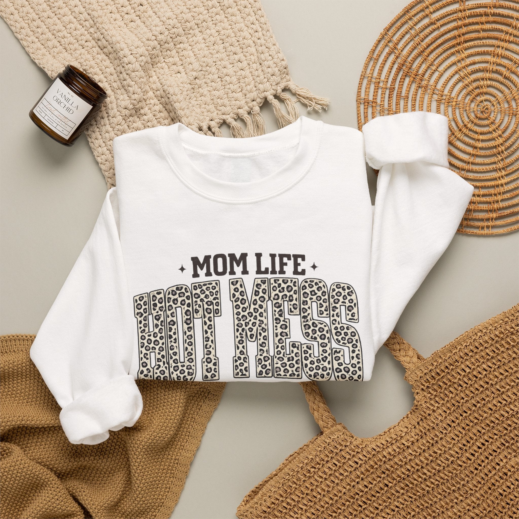 Mom Life Hot Mess - Heavy Blend™ Crewneck Sweatshirt