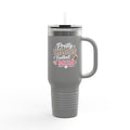 40oz Insulated Travel Mug — "Pretty Chaos Football Mom" Stainless Tumbler
