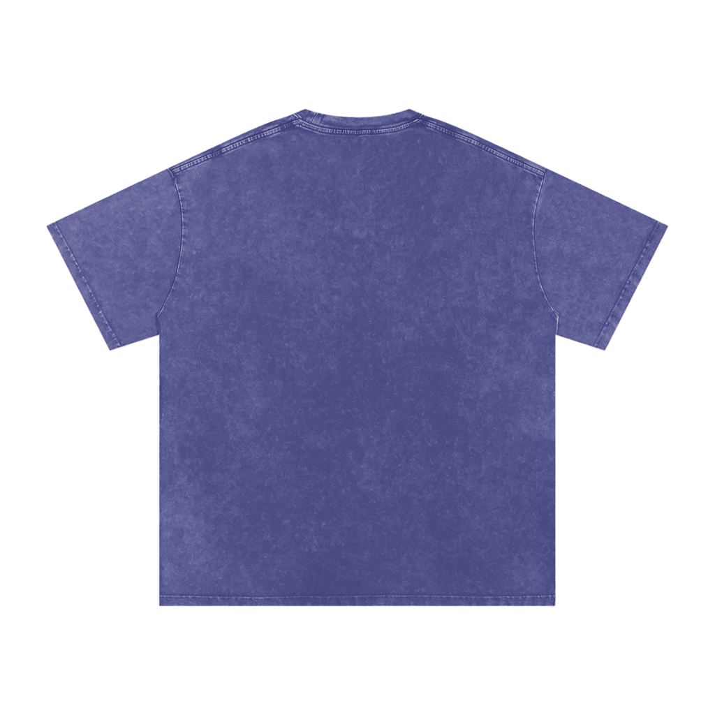 Pretty Chaos Football Mom- Snow Washed Oversized Cotton T-Shirt