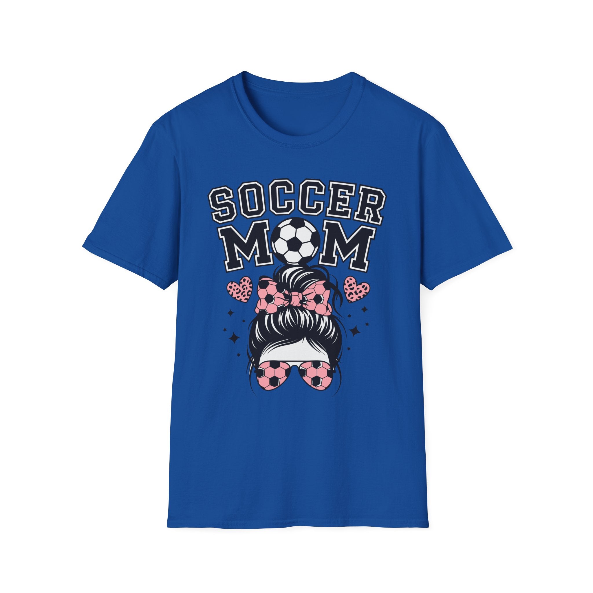 Soccer Mom Hair in Bun - Softstyle T-Shirt