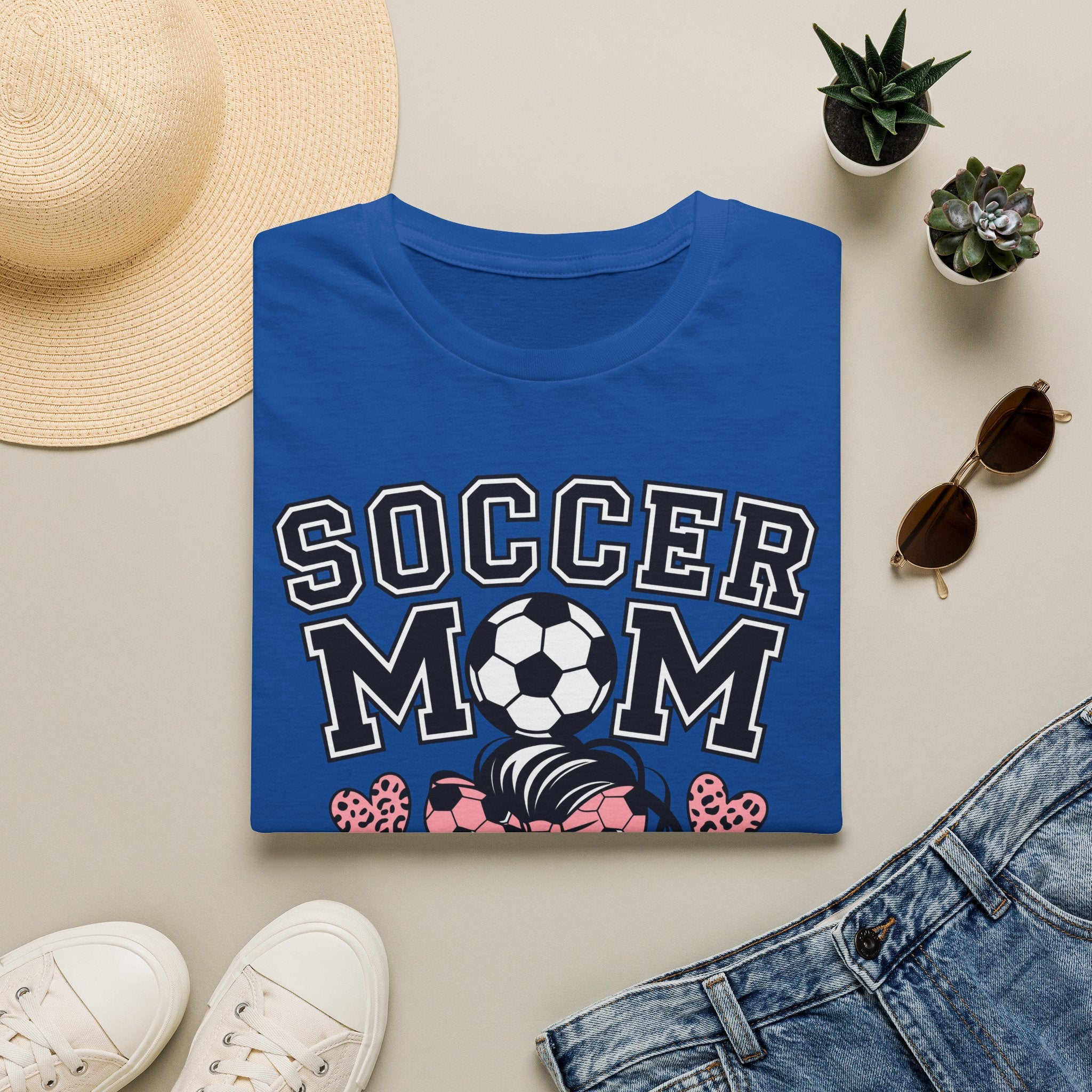Soccer Mom Hair in Bun - Softstyle T-Shirt