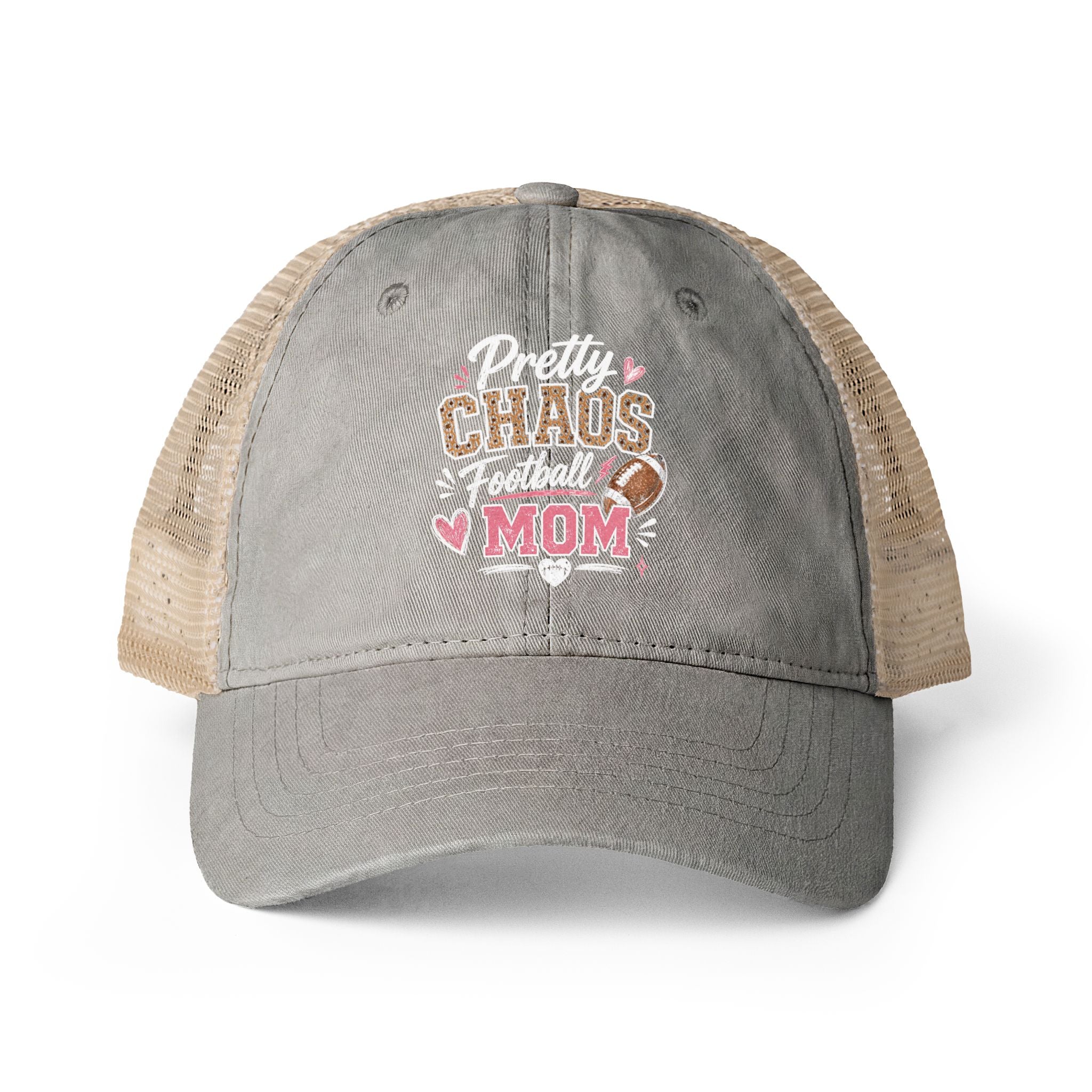 Pretty Chaos Football Mom- Darker Hats