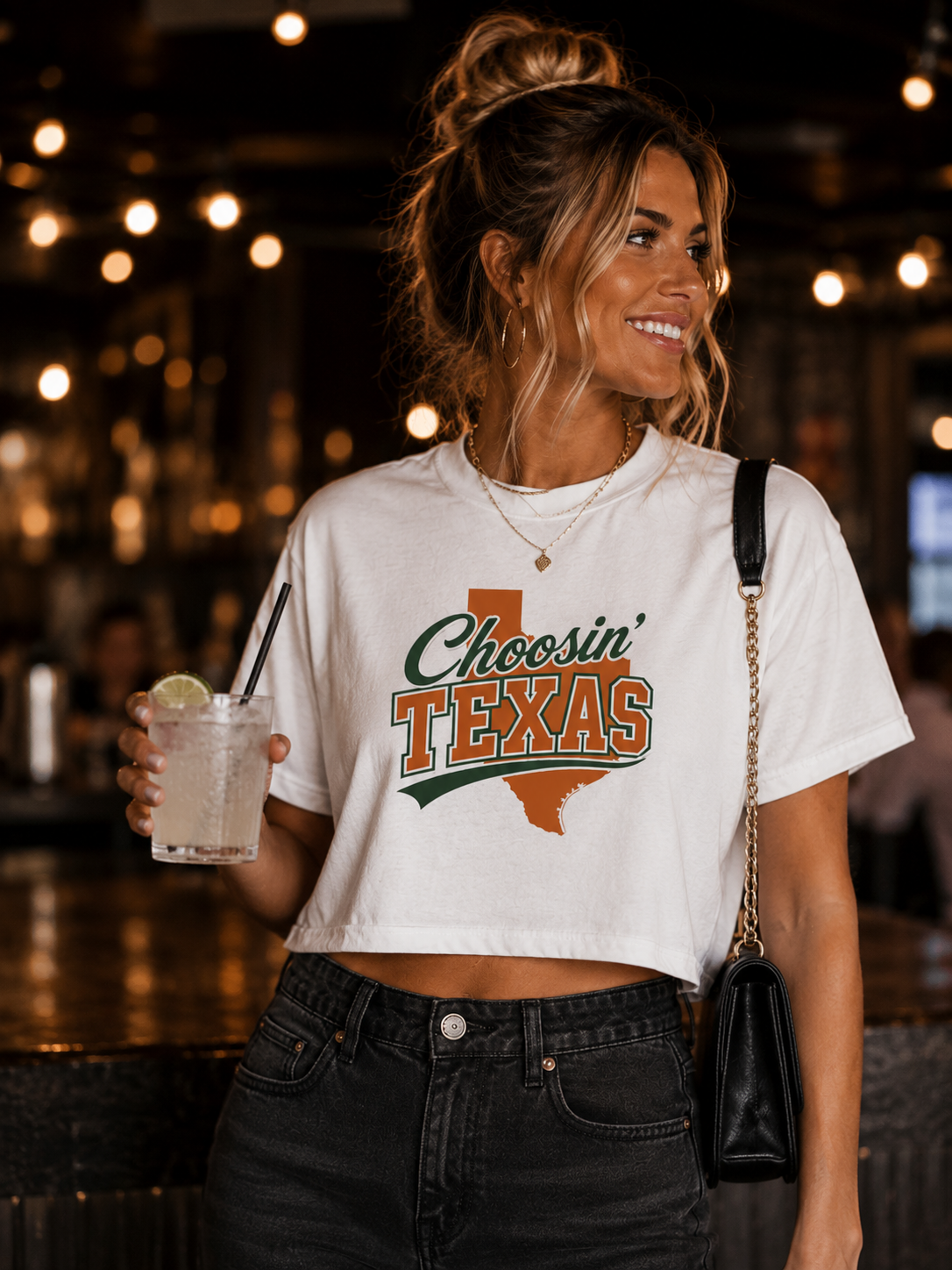 Choosin Texas - Crop Tee