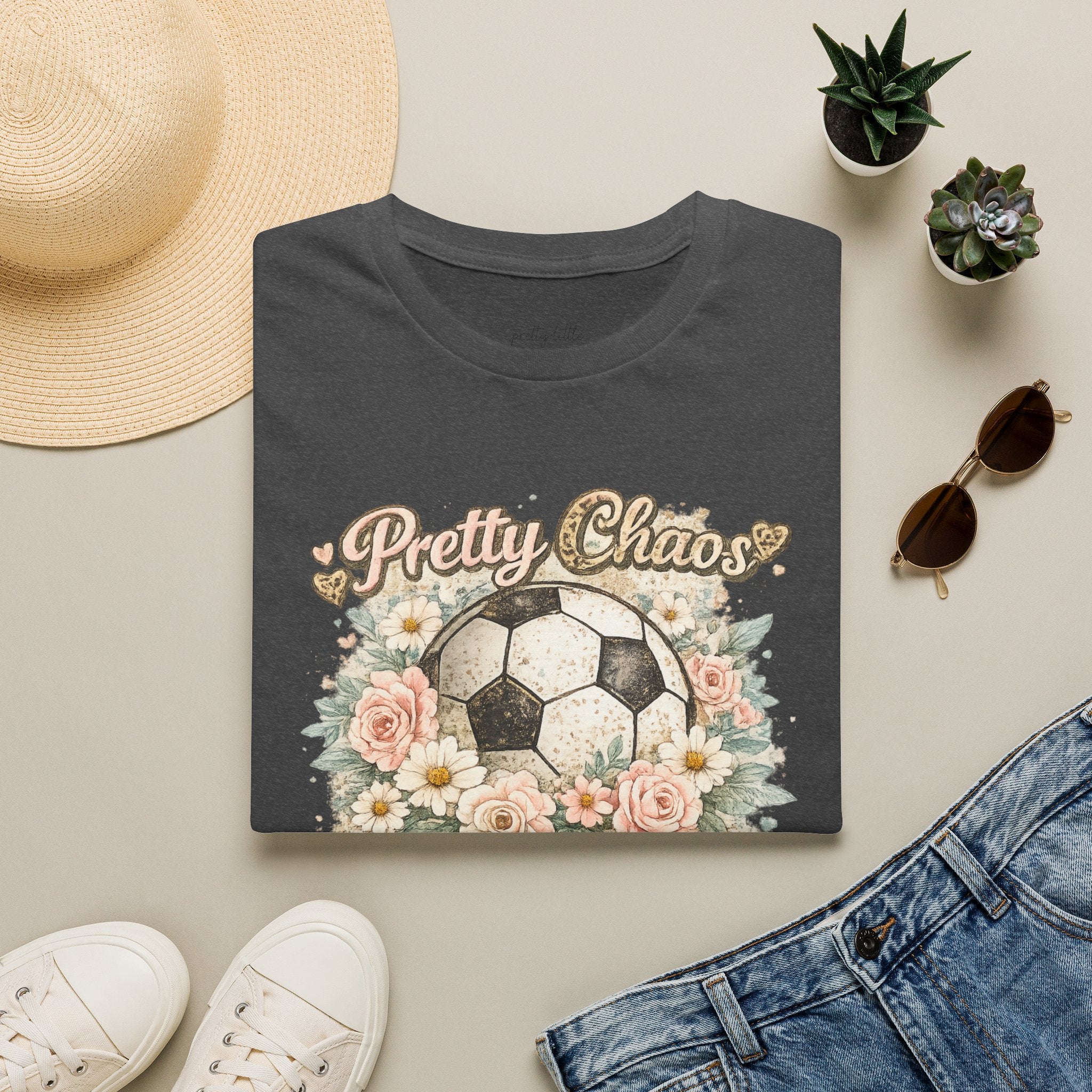 Pretty Chaos Soccer Mom - Softstyle T-Shirt