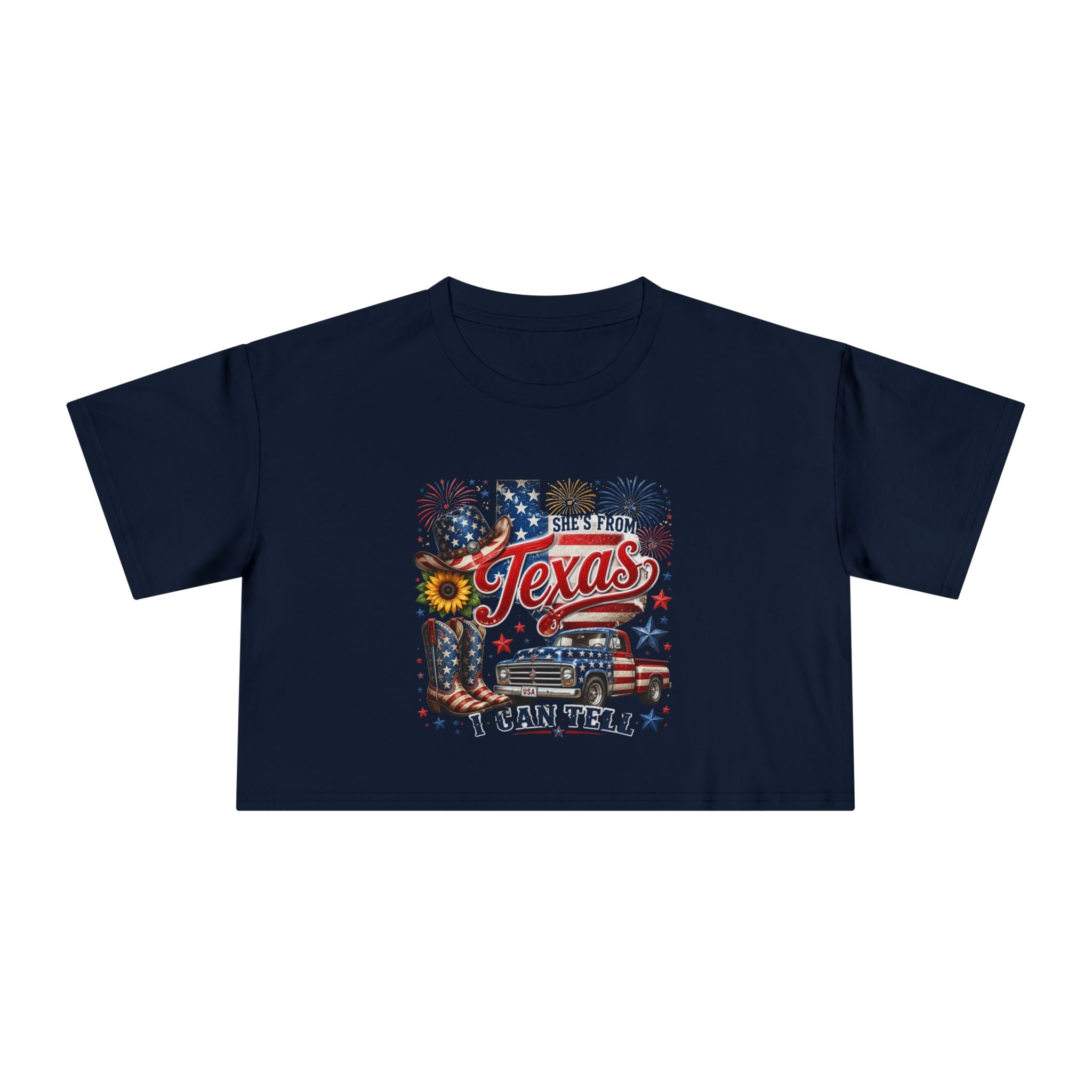 Shes From Texas - Women's Crop Tee