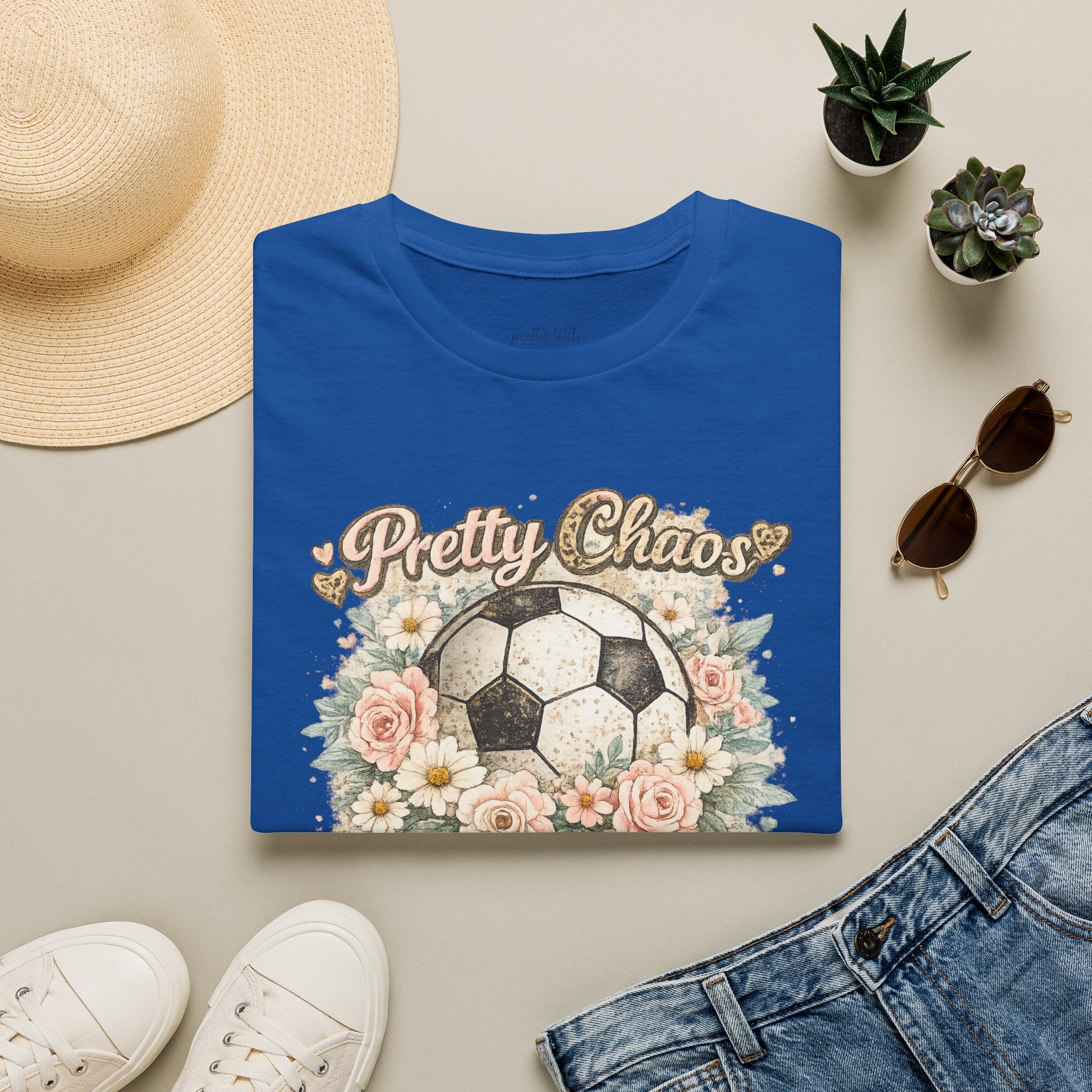 Pretty Chaos Soccer Mom - Softstyle T-Shirt