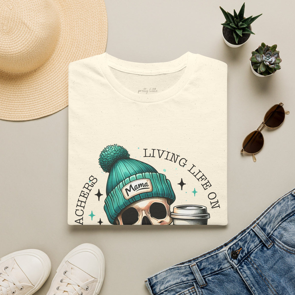 Bleachers skull tee, view 2