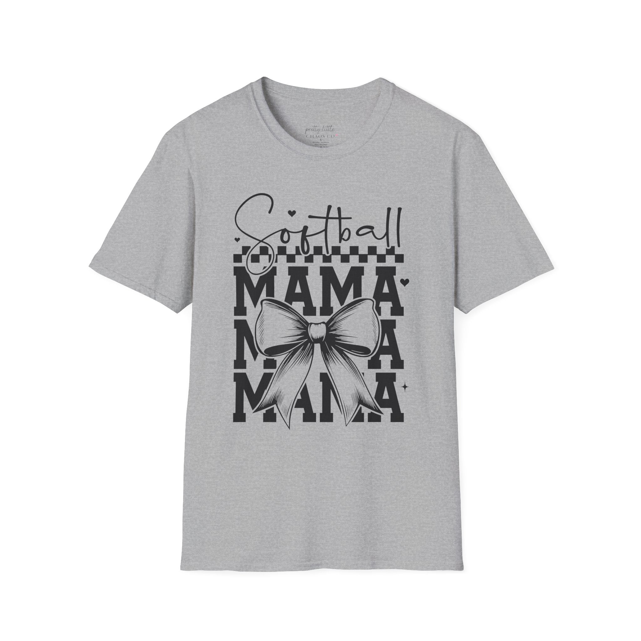Bow tie Softball Mama - Softstyle T-Shirt