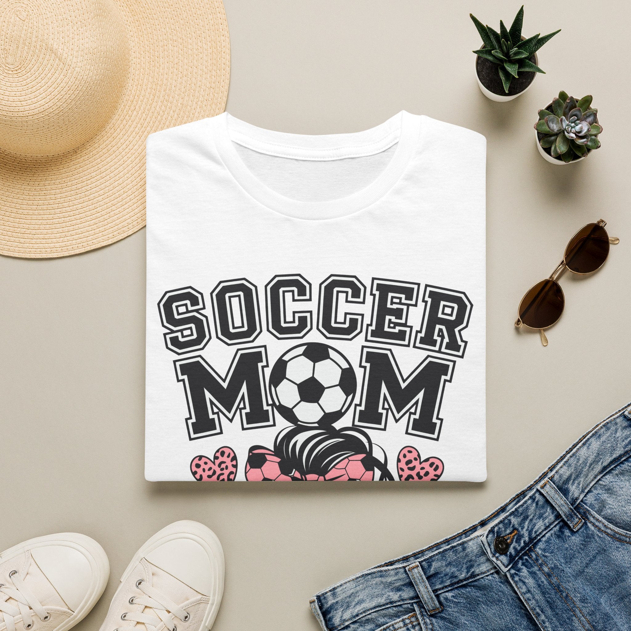 Soccer Mom Hair in Bun - Softstyle T-Shirt