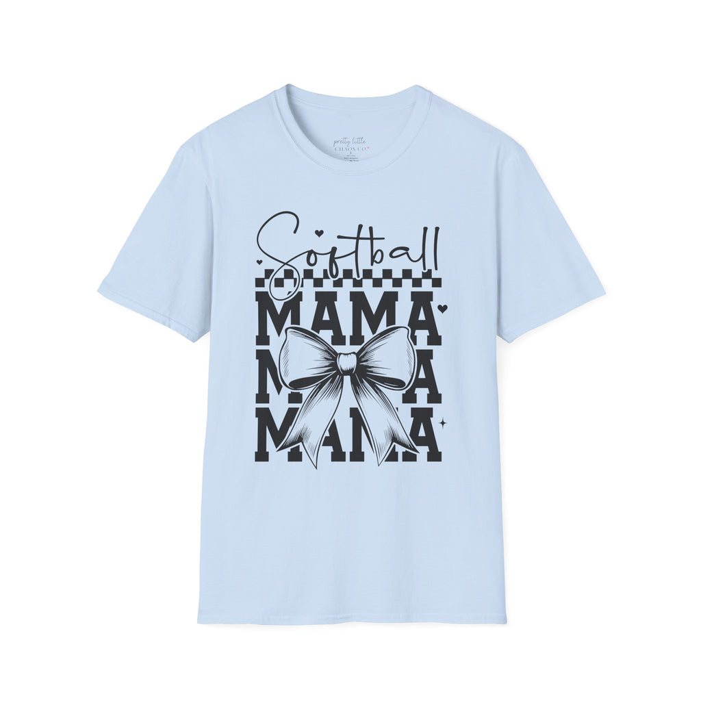 Bow tie Softball Mama - Softstyle T-Shirt