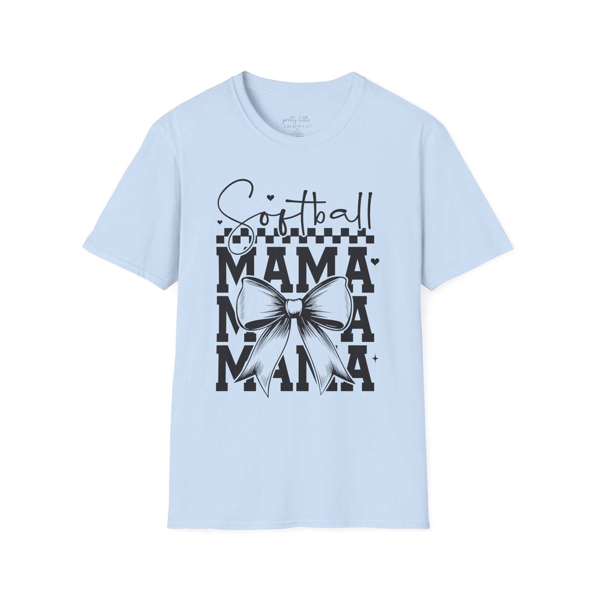 Bow tie Softball Mama - Softstyle T-Shirt