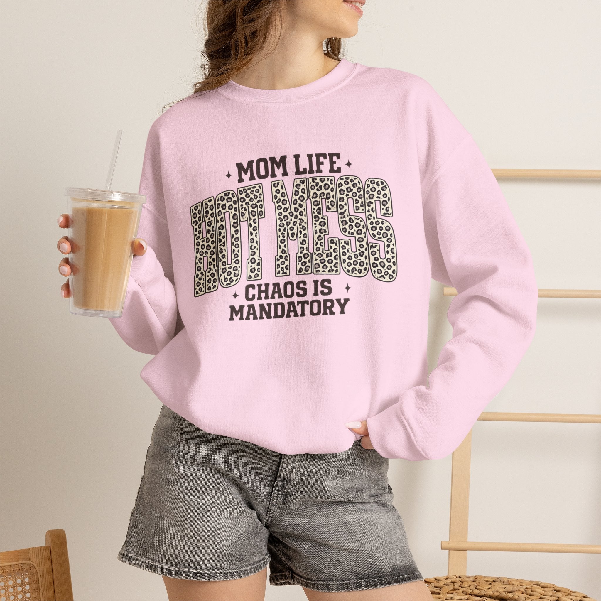 Mom Life Hot Mess - Heavy Blend™ Crewneck Sweatshirt